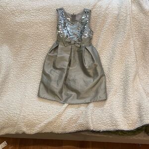 Sparkling Silver Kids Formal Dress